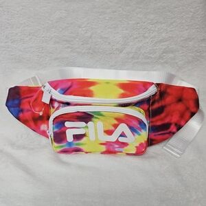 NWOT Tie-Dye Fanny Pack Crossbody  Clutch FILA Unisex Rainbow Belly Bag Athletic